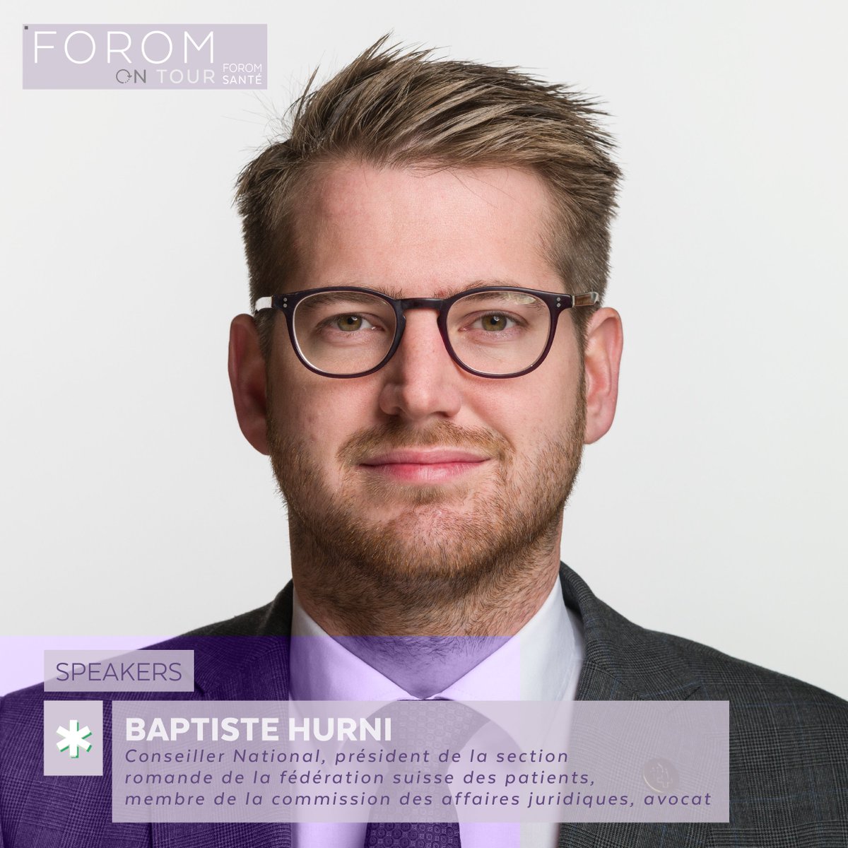 PRÉSENTATION des intervenant-e-s - FOROM Santé | 16 mai 2022 🧬👨🏻‍⚕️👩🏼‍⚕️ Lausanne 📍🇨🇭

• Baptiste Hurni @hurnib
Conseiller national, président de la section romande de la fédération suisse des patients

- Lundi 16 mai 2022 de 8h00 à 13h00 -
📍 Lausanne Palace

#FOROM  #networking