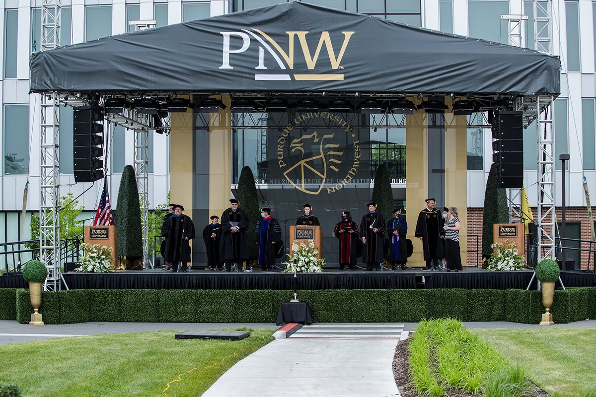 PurdueNorthwest's tweet photo. Today is the day! The #PNWGrad class of 2022 will be walking across the stage to receive their diplomas and start their next journey. 👩‍🎓🦁 https://t.co/g4VlHBH0wH