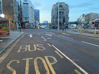 GlasgowCC's tweet photo. A shout out 👏 to our cleansing teams who had to tackle the litter left behind in Merchant City last night...please remember to bin your rubbish or take it home with you...it is not acceptable to leave it behind or damage infrastructure https://t.co/SxWxGuYI7c