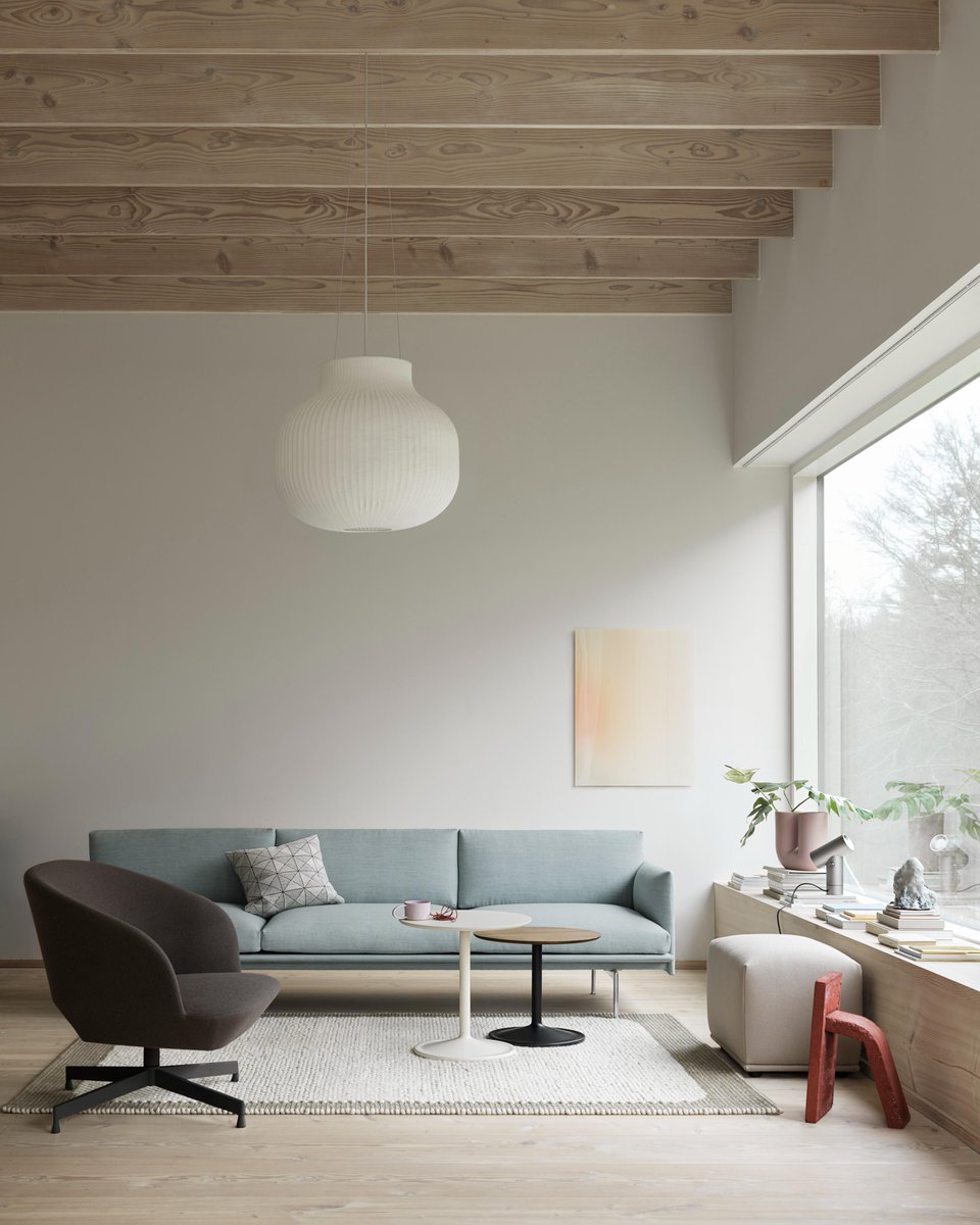 Designers, Anderssen & Voll on the visually light and elegant design of the Outline Sofa: 'There’s a calm serenity about the design, having a soft and deep seat with clean lines and a strong architectural presence, brought forth by its overlapping forms.': bit.ly/Outline-Family