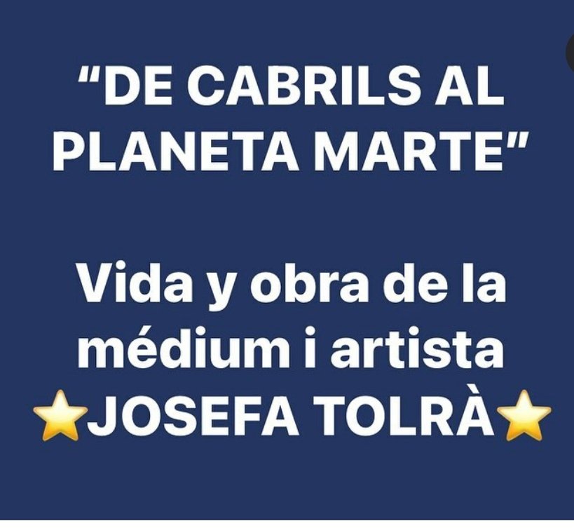 JosefaTolra's tweet photo. Us esperem a les 19.30h al Centre Cívic La Fàbrica per anar de Cabrils al planeta Marte, de la mà de la Dra. Pilar Bonet. https://t.co/RfXwm9mEqw