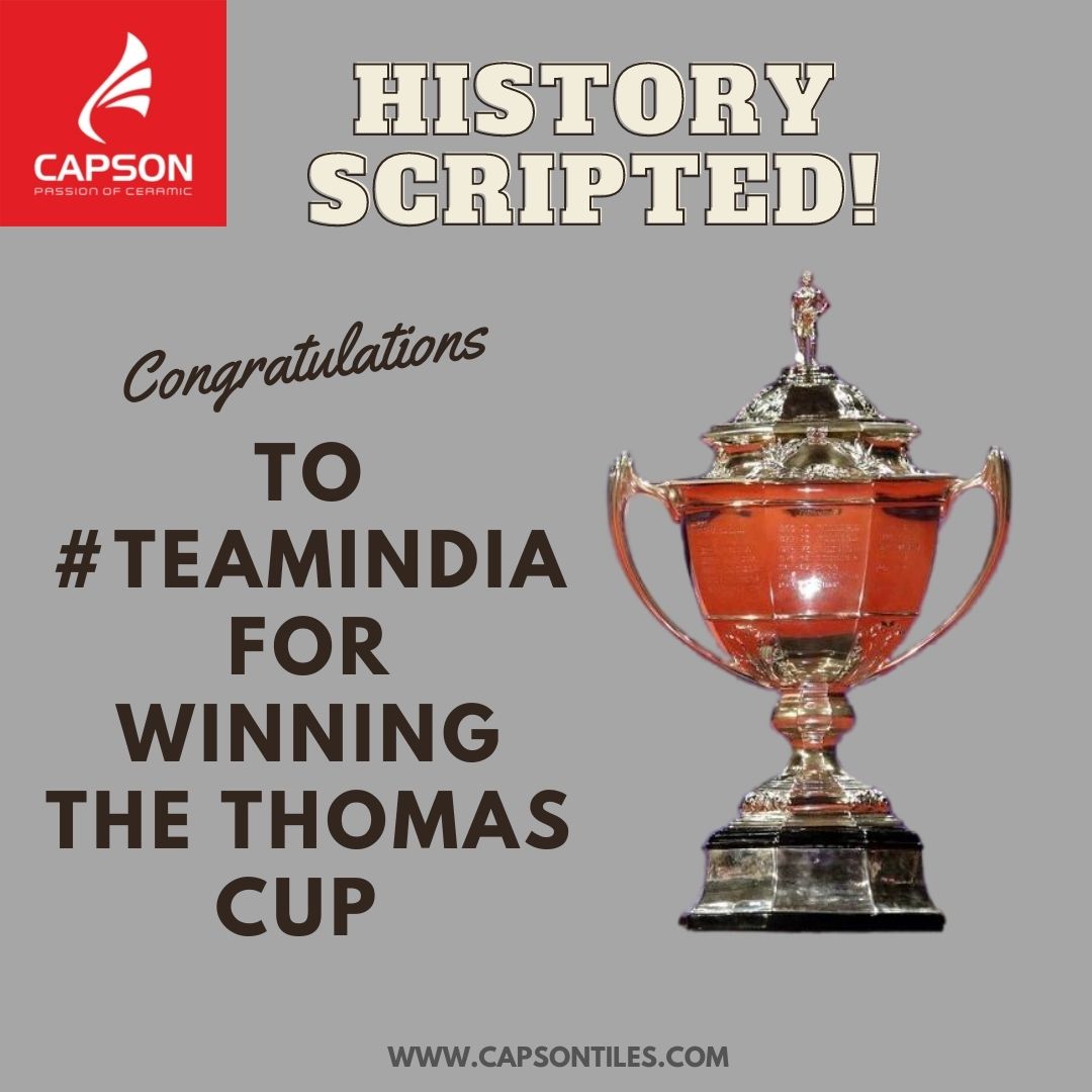 CapsonTiles's tweet photo. Congratulations to Team India for winning the #ThomasCup 🏆 https://t.co/CoUB4RLysC