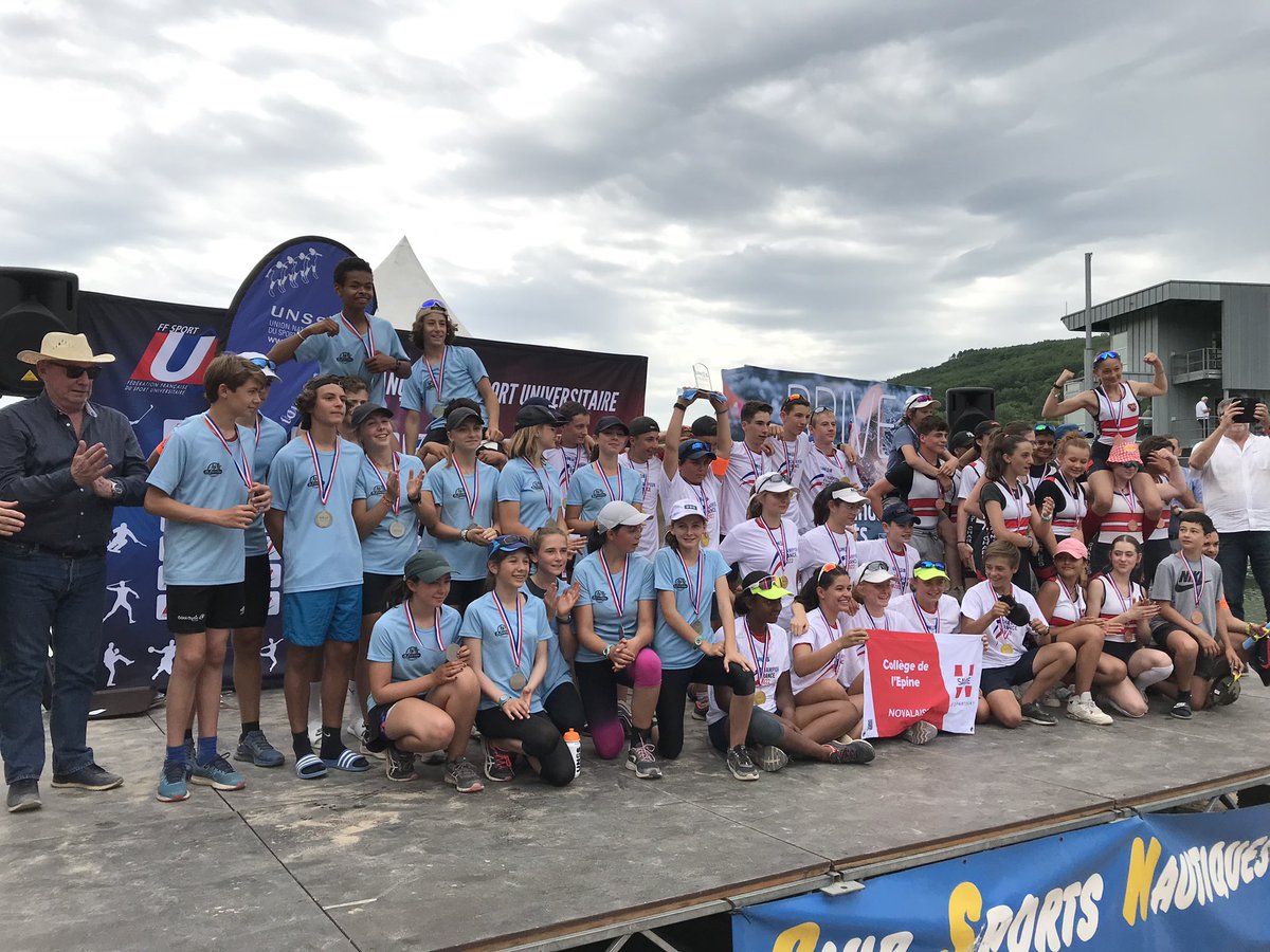 UNSS_Grenoble's tweet photo. Bravooos au Clg de l’épine #Novalaise @SavoieMontBlanc champion de France d’aviron et au collège Monet @saintjorioz74 #hautesavoie. L’@UNSS_Grenoble de l’@acgrenoble ne pouvait pas faire mieux 🥇🥈💪🏆 https://t.co/l6J2FnndFM