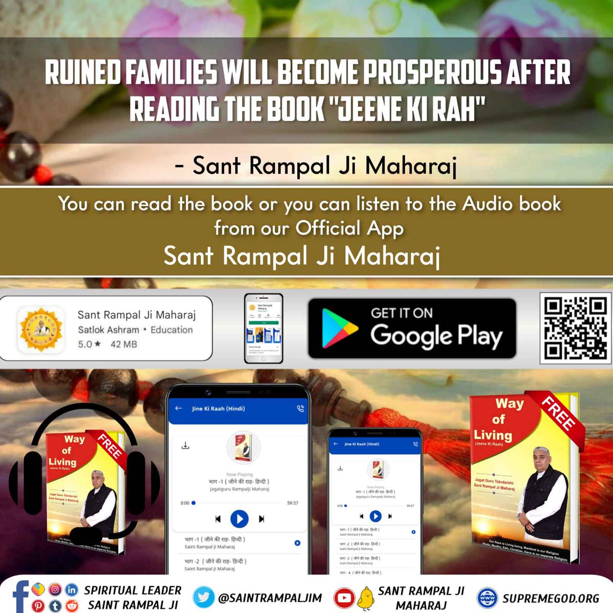 Poonam271999's tweet photo. #AudioBook_JeeneKiRah
Through the tireless efforts of Saint Rampal Ji Maharaj, a radical transformation has been brought about in the lives of numerous people and habits of intoxication, adultery etc. are no where to be seen in His disciples. https://t.co/c3SaGBS9d0