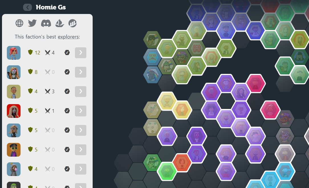 liquidlands.io update... 

@ethereumhomies #1
<a href="/PixelGlyphs/">Pixelglyphs</a> #2
@theholyonesnft #3

(New collections added: @CryptoPunksREAL, <a href="/GutterCatGang/">Gutter Cat Gang</a>)

(Dev update: +5% odds for blue-on-blue attacks)
