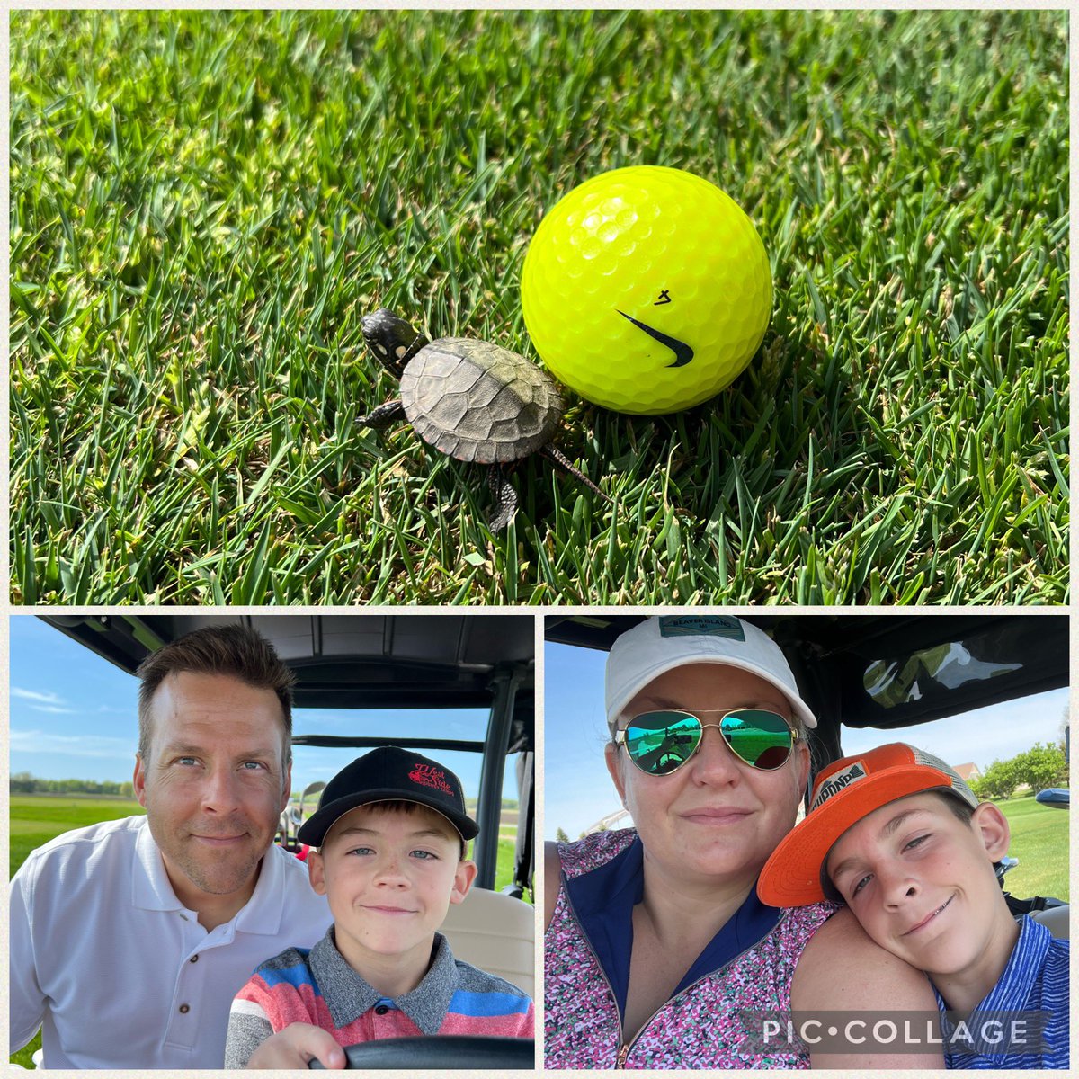 First family outing of the 222 season! #teetime #puremichigan