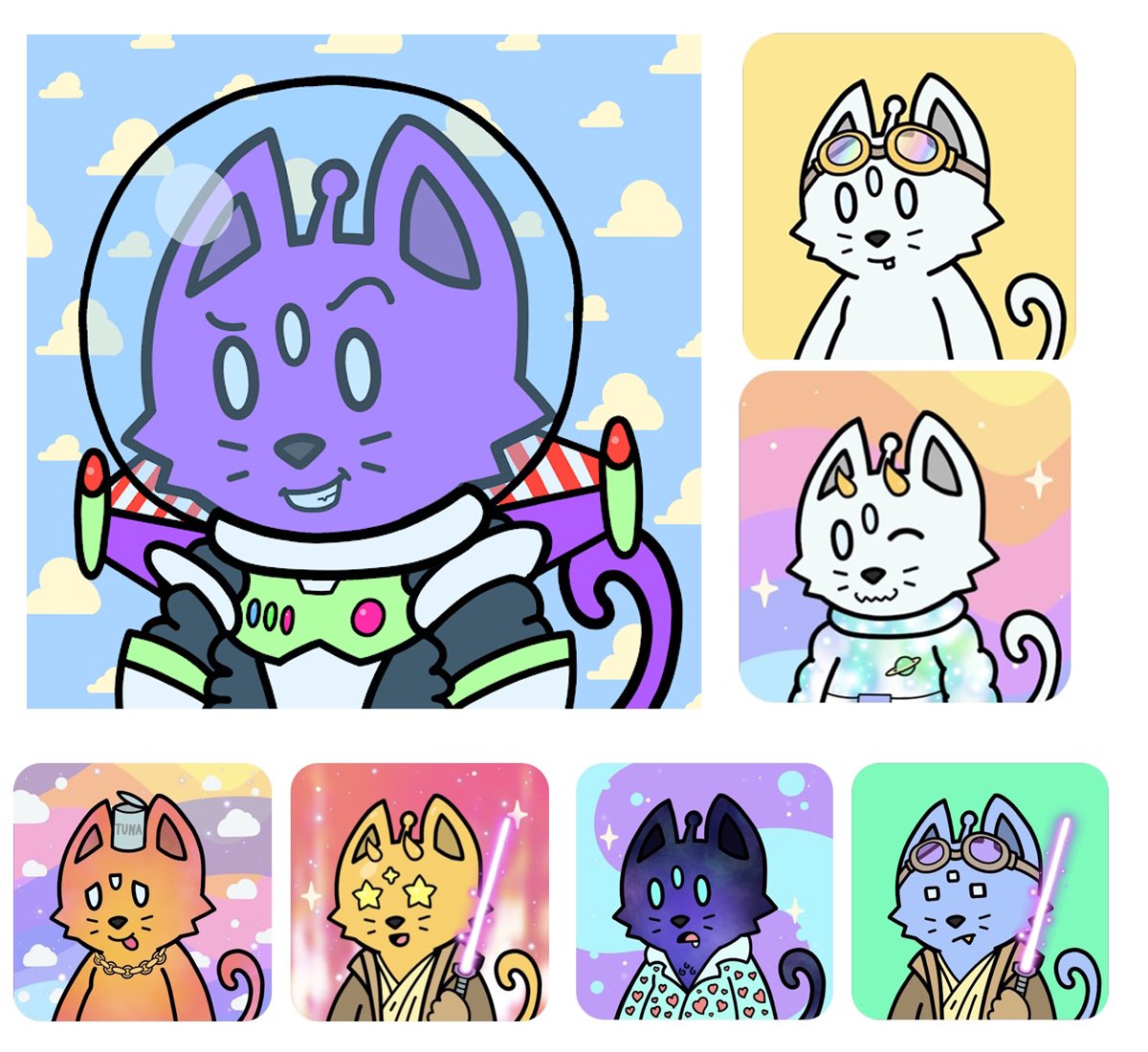 Well just as I did with my <a href="/quirkiesnft/">Quirkies</a> , here is my updated <a href="/CosmicCats_/">Cosmic Cats</a> family portrait by with the new 1/1 buzz. <a href="/Cosmicverse_/">cosmic</a> can’t get here soon enough and is going to be amazing when it launches!  Don’t sleep before it’s too late. Now to find an eclipse!Post your fam below