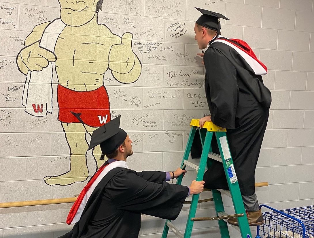 WabashSwimDive's tweet photo. Well....they're all graduated and on to the next phase of their journey. Congrats to the men and their families on this wonderful accomplisment. So proud of you all! #WAF #godogreatthings https://t.co/bpOhsreKXH