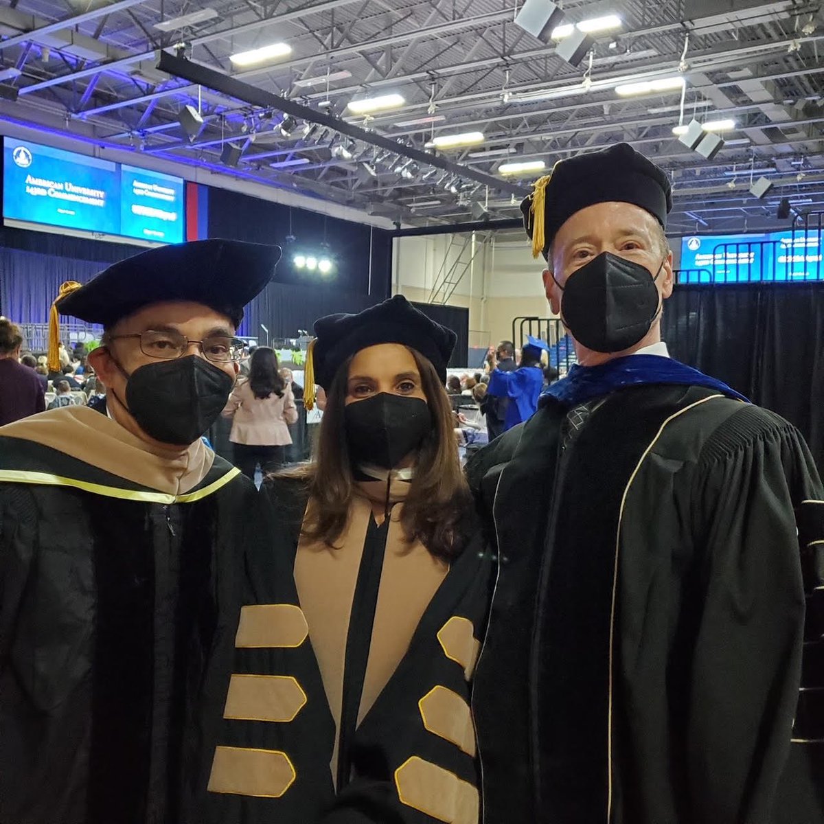 ICYMI: Last weekend was <a href="/AmericanU/">American University</a>’s 2022 Commencement for <a href="/KogodBiz/">Kogod School of Business</a> grads. Here are some members of the marketing faculty all masked up for the ceremony.