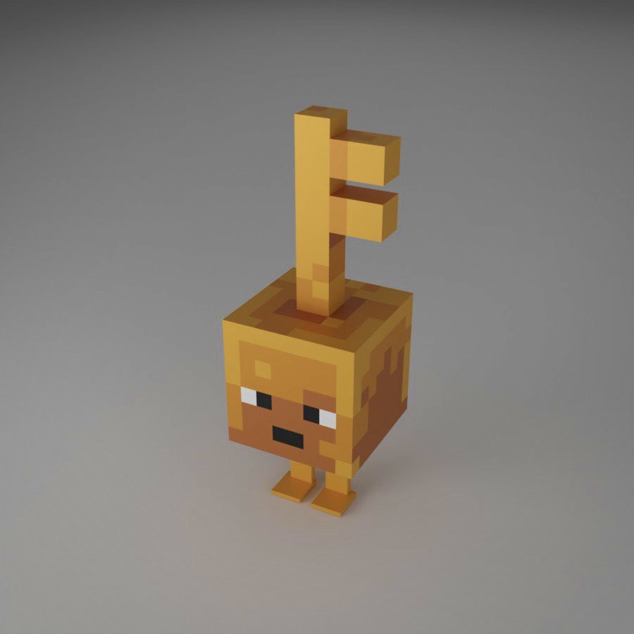 leicudelia's tweet photo. アニメーション勉強用に、マイクラのキーゴーレムを作成。

モデリングしかやってきてないから、どうなることやら。

#blender #blender初心者 #b3d
#Minecraft https://t.co/bCWYJRHI7p