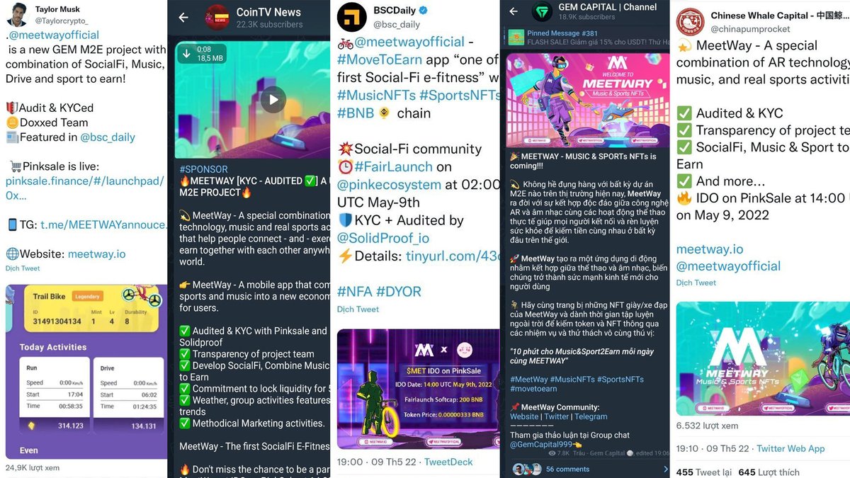 meetwayofficial's tweet photo. 📣 Look at that!!! 👀
‼️ MeetWay's IDO event is shared by major channels (BSCDaily, China Whale, Taylor Musk, Coin TV)!
💢💢 Hurry up!!! 
⚠️ Only 1️⃣ day left to buy IDO on PinkSale!
https://t.co/D6xTAXBvWN
#MeetWay #Music #SportsNFTs #movetoearn #IDO #PinkSale #MET #MWT https://t.co/51449fgWwx