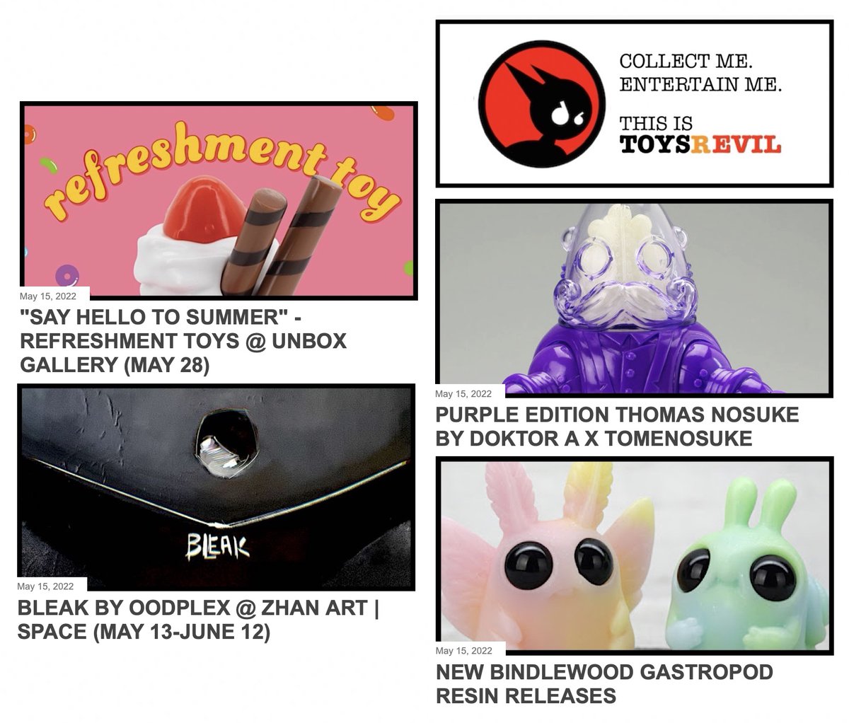toysrevil's tweet photo. #toynews on #TOYSREVIL
https://t.co/3CpgRqApHY
#RefreshmentToy #vinyltoy
https://t.co/Tau3Z9m7rj
#DoktorA X #Tomenosuke #sofubi
https://t.co/aGbVFCIEyj
#Bindlewood
https://t.co/1XQ3qhWE21
#oodplex X #ZHANArtSpace
#toysblog #toysrevilblog https://t.co/DQ7INJe8y7