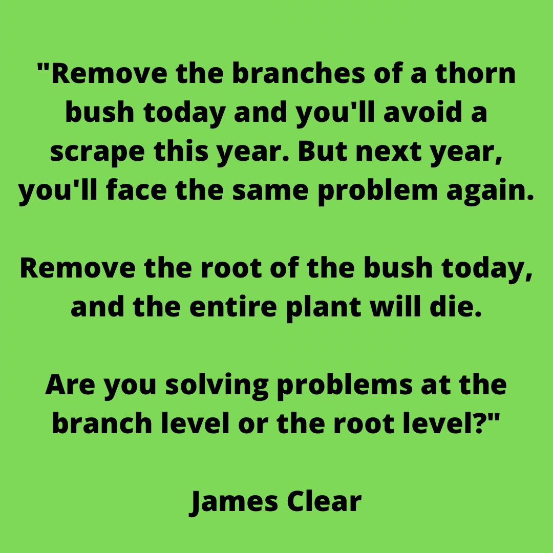 wadestanford's tweet photo. With every challenge we face, we must determine if we are attacking the root cause.

Sunday Reflection:
Are you working at the branch level or the root level?
Thanks @JamesClear!

#leadership #EduGladiators #leadlap #CelebratED #JoyfulLeaders #WarmDemanders #suptchat #CrazyPLN https://t.co/uKTqWIetDP