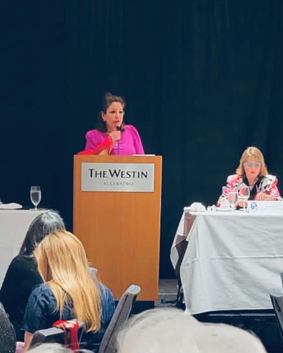 MonCarpioVA's tweet photo. So honored to have met Chairman Anderson in person &amp; spoken at the same podium as Governor Youngkin had just spoken from just a few hours earlier!   Great to meet wonderful ladies from all over Virginia.  

#PumpUptheVote #YearoftheWoman https://t.co/KG0ldSpyPL