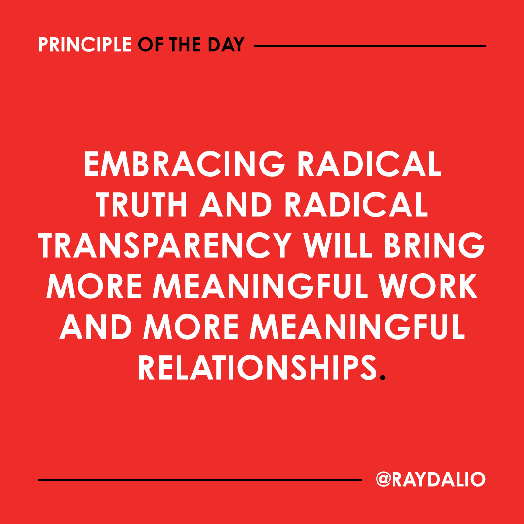 RayDalio's tweet photo. My experience, based on watching thousands of people try this approach, is that with practice the vast majority find it so rewarding and pleasurable that they have a hard time operating any other way. (1/2) https://t.co/Qk1khvgcJv