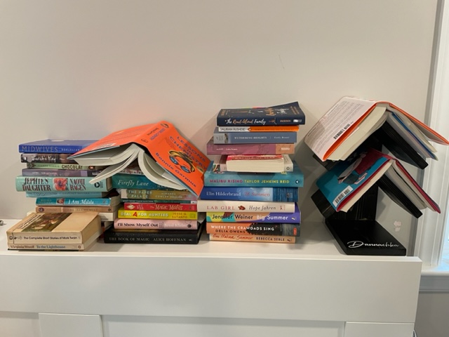 home_zat's tweet photo. Hubby: "I bought you a book TREE (for my bday) but I guess I should have bought you a book forest....
👀#voraciousreader #wontapologize
(Yes, we have bookshelves... they're full and I love reading multiple books at once!😂) https://t.co/INsMTnvRBx
