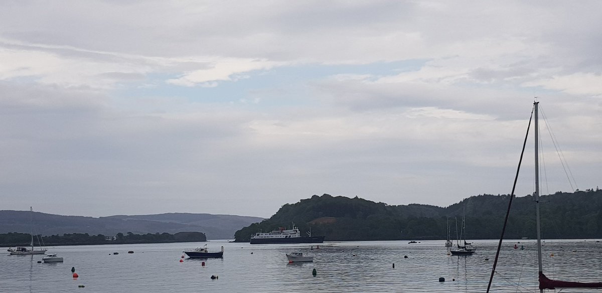 21CScotland's tweet photo. @Hebcruises in at Tobermory and it is only Sunday!!!! The Lunga they stay.... https://t.co/k3NwrvXsS3