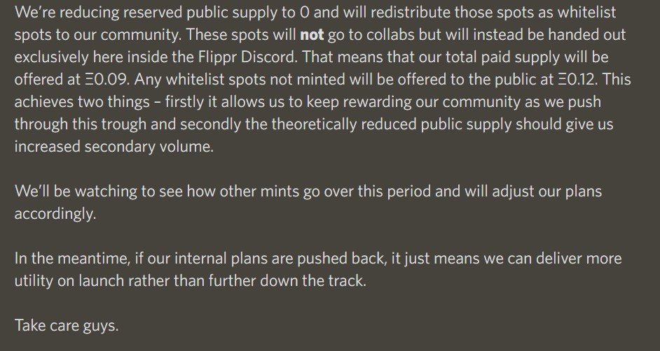 TheSmartGuy8368's tweet photo. Well, Today this announcement made my day!
Guys Team Flippr has taken a really great initiative
Those of you who were discouraged about fewer WL Spots just see this once.@FlipprTool 
NOW JOIN US SOON https://t.co/JlckUBLjIN 
SEE YOU INSIDE! @Aloominati_NFT @VaiosTsigaras https://t.co/CWcMlJkgkI