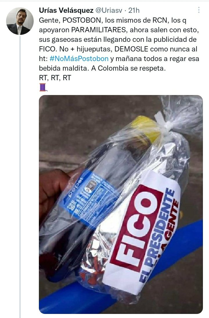 JoseRaf07325767's tweet photo. #PetristaSiguePetrista 
👉 FORMEMOS una COMUNIDAD VIBRANTE y RECUPEREMOS este 29 de mayo el país. 👉Usa el HT: #NoMasPostobon HASTA que la DIGNIDAD sea COSTUMBRE .
👉Hago parte de la FAMILIA  de @Noti_Space.
👉Te INVITO hacer a #notispace
❗SÍGUEME y SIGO a TODO el que ME SIGA ❗ https://t.co/prr2JIrLlD