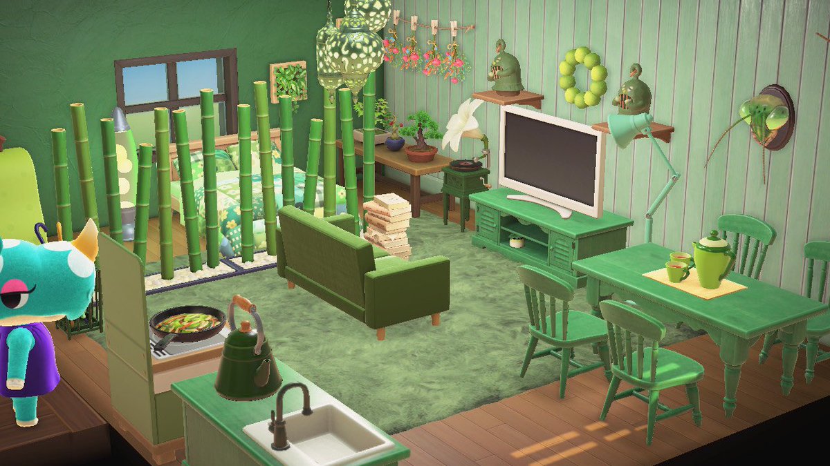 EgAcnh's tweet photo. petite création pour Azalée qui voulait du vert !! #ACNH #ACNHDesign https://t.co/GhfQT0IVeg