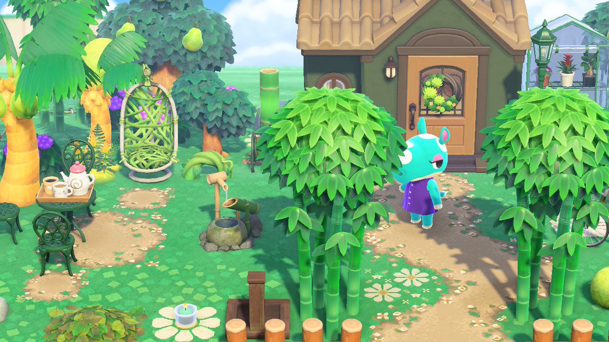 EgAcnh's tweet photo. petite création pour Azalée qui voulait du vert !! #ACNH #ACNHDesign https://t.co/GhfQT0IVeg