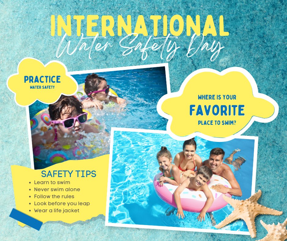 BrevardFP's tweet photo. Today is recognized as International Water Safety Day! 
Safety should be our #1 priority in the water! For more helpful information on how YOU can keep your family safe while having fun in the water, please visit: https://t.co/y8ZnJr7tpy. 
❓ Where do you like to swim? https://t.co/RyoN90GjVY