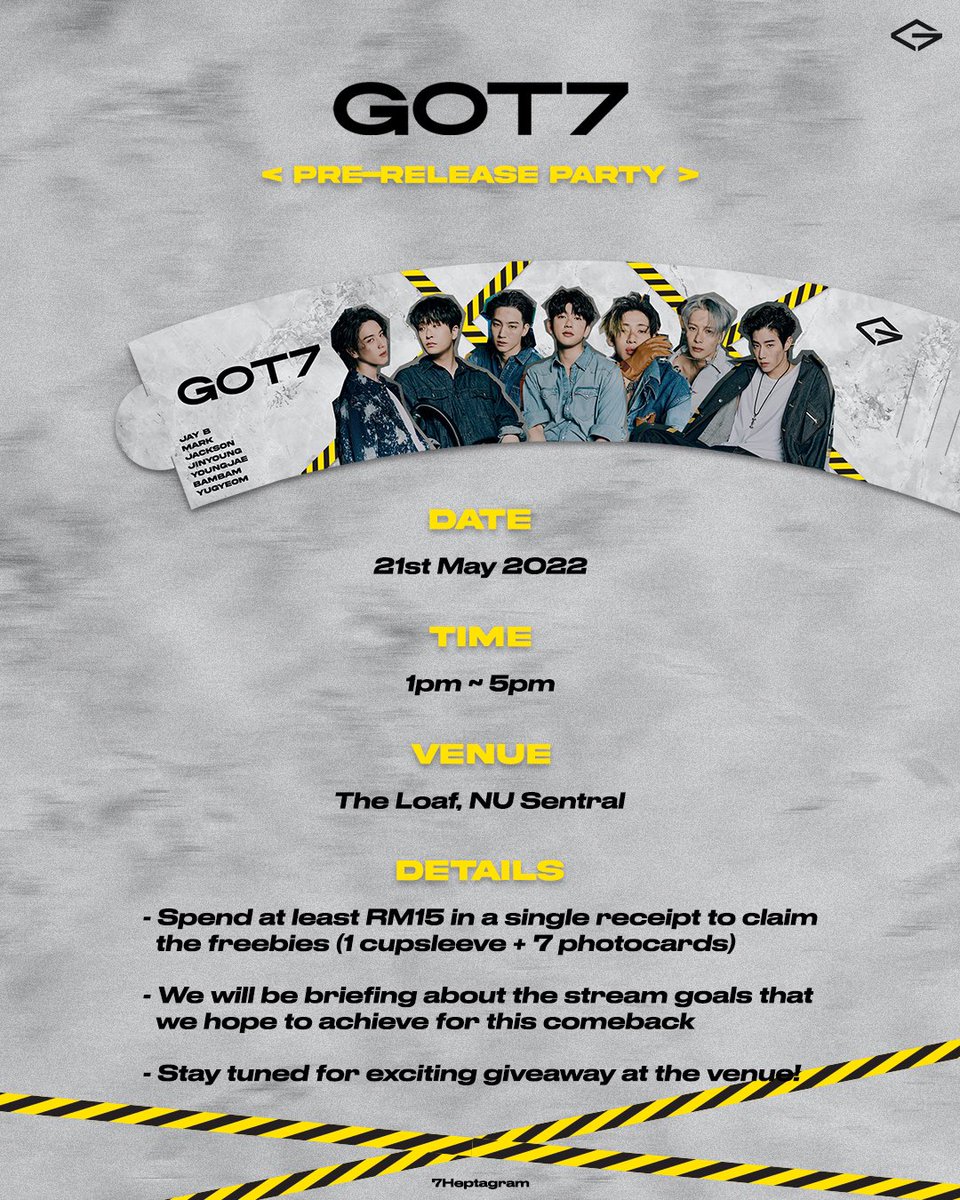 7Heptagram__'s tweet photo. Malaysia Ahgases🐥
In order to celebrate GOT7’s comeback we will be doing a pre-release party🍾🎊
We’ll brief about the stream goals that we hope to achieve for this comeback, there will also be giveaway at the venue😁💚

See y’all there 👀

@GOT7 #GOT7 #갓세븐 #IGOT7 https://t.co/HEthxZuR6I
