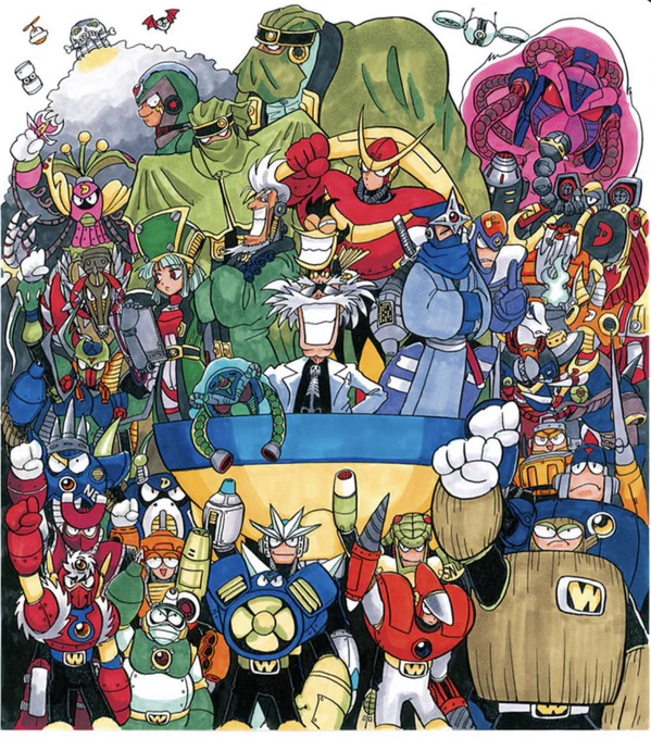 「ファミコンの解像度から自分というフィルタを通して漫画の解像度にする」という説明を何度かしていますが、なにせ増刊号読み切りなのでページ数が少なくその際に考えてたのは

◽️主人公をかっこよく見せるために敵を魅力的にする
(マヌケで弱そうな敵を倒すより凄そうな敵を倒す方がかっこいい) 
