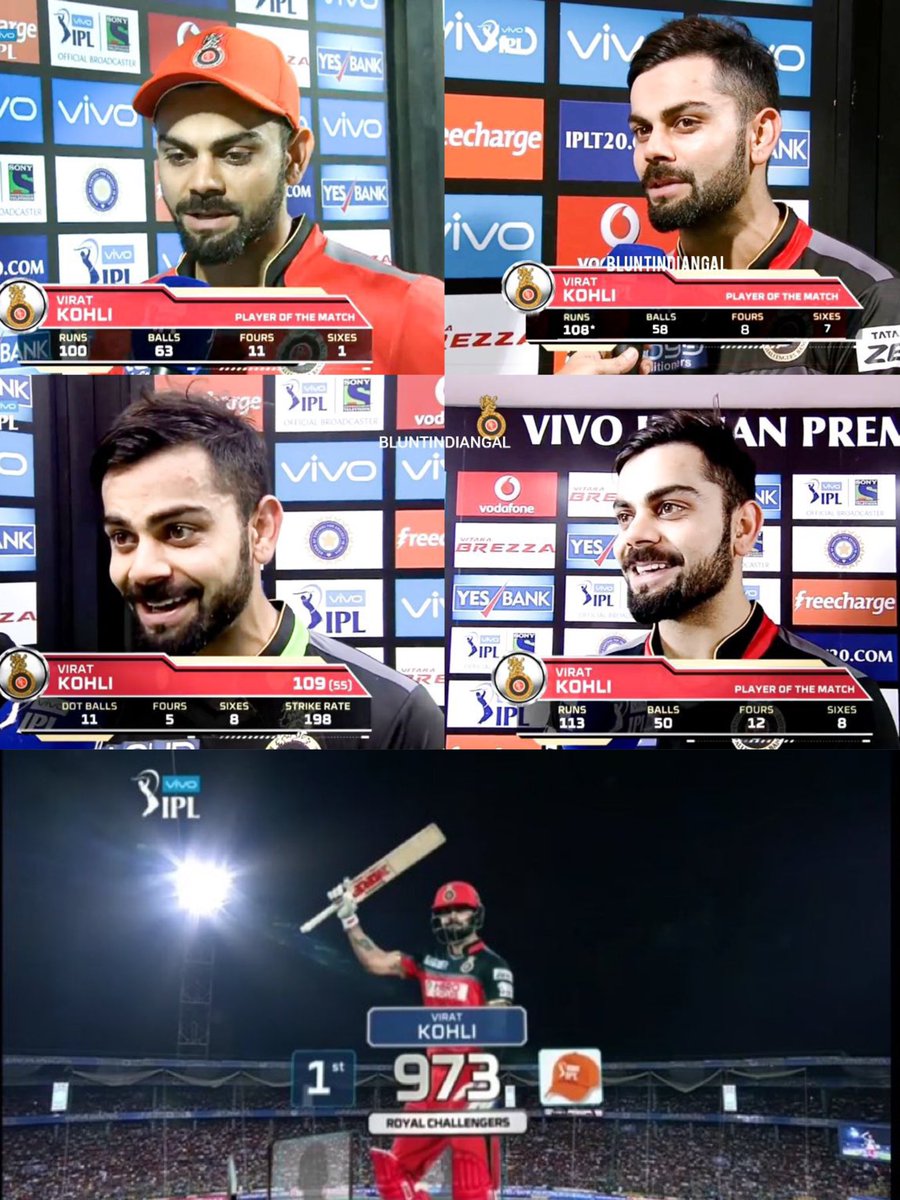 BluntIndianGal's tweet photo. As soon as a batsman starts scoring runs in IPL, people start comparing him with Kohli of 2016, but its impossible to level that Kohli. He was something else. https://t.co/4rhegyElIU