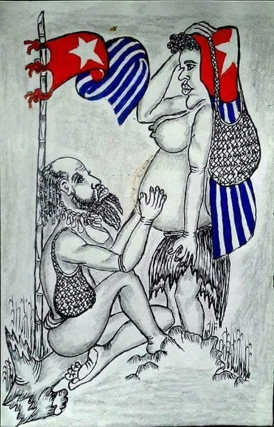 Nolin_Giay's tweet photo. kasih_ku ! 
ku tanamkan benih revolusi di rahim_mu. jagalah dia setulus hati mu dan separuh nafas hidup mu.
karena dalam nadi nya mengalir darah seorang revolusioner sejati West Papua.

I Love You bagi wanita Papua yang melahirkan generasi bangsa West Papua.🌹❤️🥺 https://t.co/SRCC4fwvzV