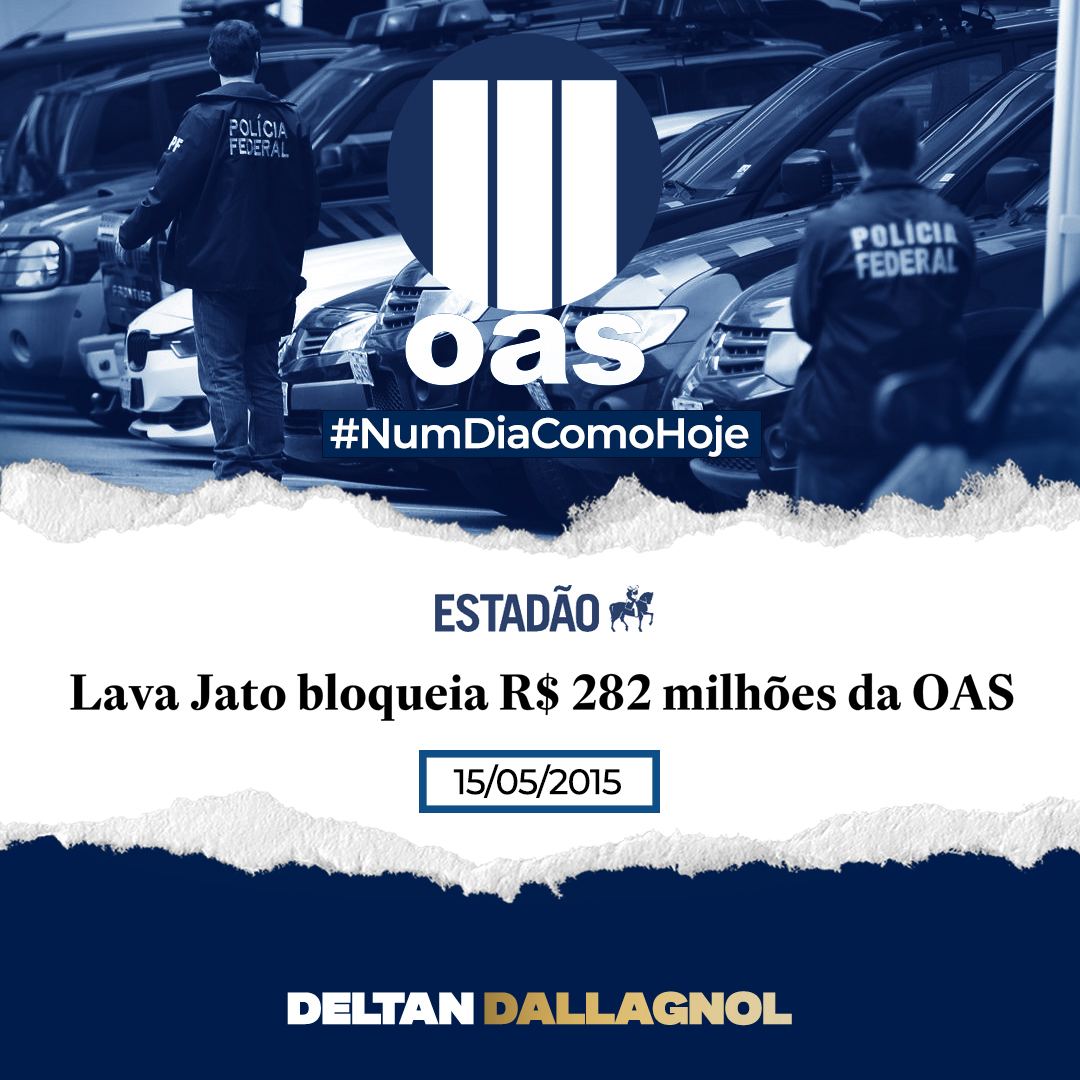 deltanmd's tweet photo. #NumDiaComoHoje, mas em 2015, o Ministério Público Federal (MPF) obteve o bloqueio de R$ 282 milhões em bens da OAS S.A. e de seus diretores. + https://t.co/BGBVTpkvXZ