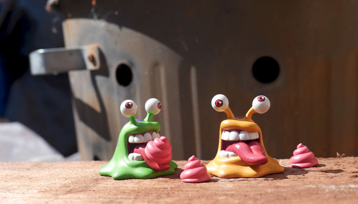 couple of gross lil guys, numemon has been on my 3d planning trello for a long while and I'm super happy with how they both came out!