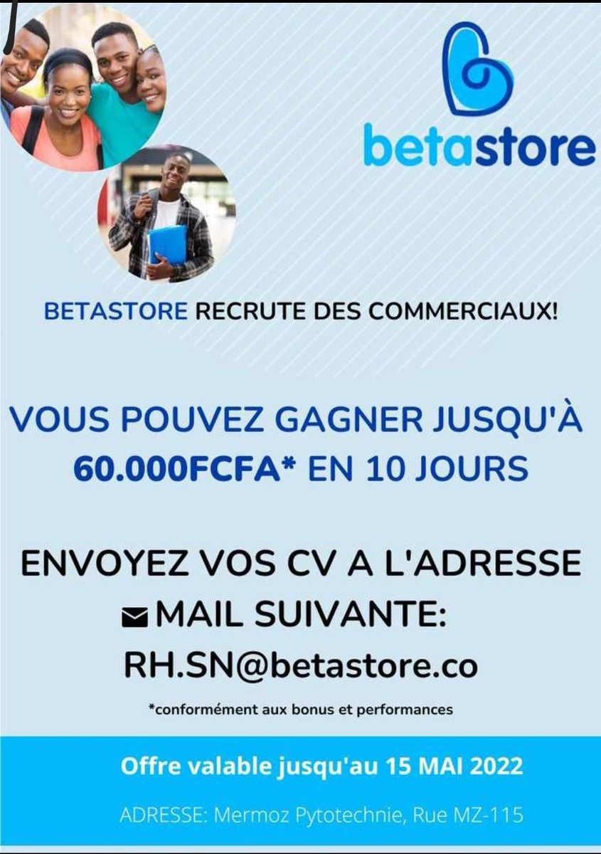 DoleansVanessa's tweet photo. Selon moi le meilleur cadeau qu'on puisse faire c'est l'autonomie,et l'autonomie passe par un travail!
Donc je partage ceci avec vous
#betastore #senegalemploi #Dakaractu #startup #kebetu
@SalifBA19 @Niintche https://t.co/x3l4HBRVqc