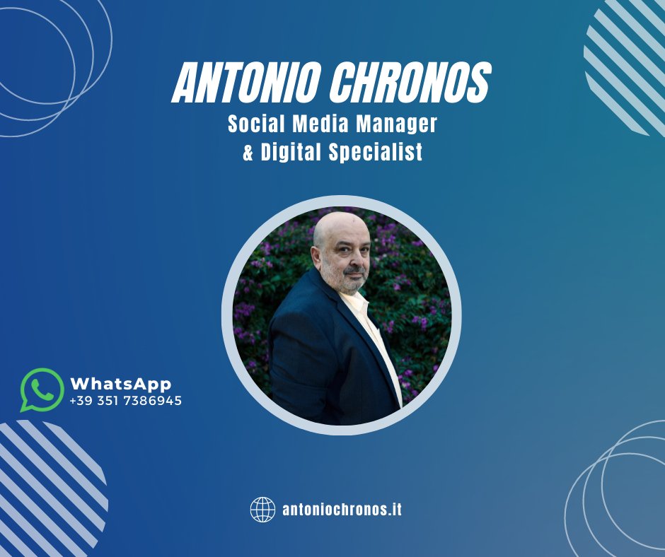 antoniochronos's tweet image. Sono un #socialmediamanager, #digitalspecialist, #formatore e #seospecialist. Posso aiutare la tua azienda. Richiedi una #consulenzastrategicagratuita con me. Non ti costa niente. #digitalmarketing #marketingtureistico #antoniochronos bit.ly/3mFPIGr