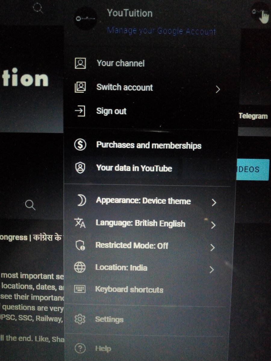 MyAppReview2's tweet photo. 'Youtube Studio' option is disappeared from this list.

Can anyone tell me how to fix this ?
@TechDekhoji  @YouTubeIndia @YouTube @YouTubeCreators https://t.co/mhB1AuOAFE