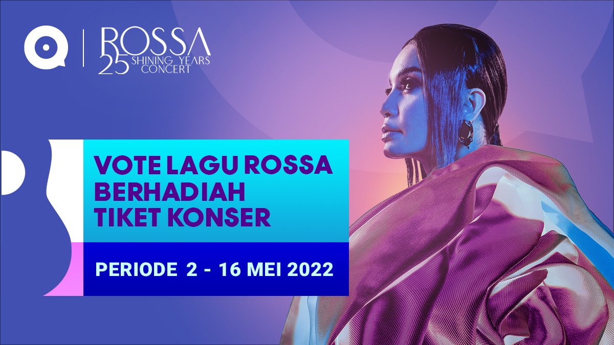 Masih ada kesempatan buat kamu menangin tiket konser nya teh <a href="/mynameisrossa/">Rossa Roslaina</a> nih.

Yuk, vote sekarang dan dapetin tiket konsernya! aon.onelink.me/ldUE/RossaVoti…