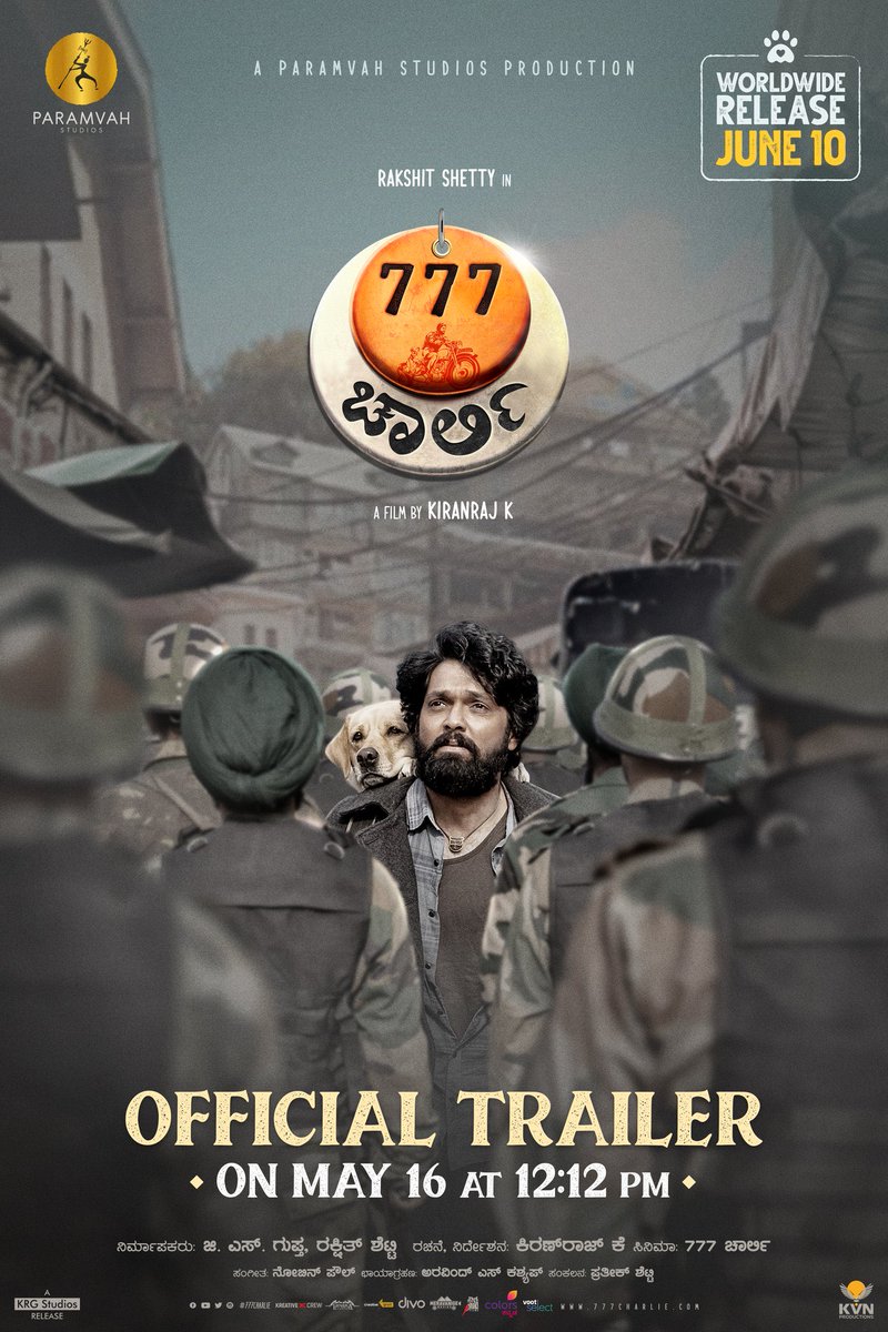 Karthik1423's tweet photo. Last year,I was shown few scenes from #Charlie777 &amp; I was in awe. It left an indelible impression on me. Can’t wait for you all to watch the trailer tomorrow. @KRG_Studios is proud to release this film in Karnataka &amp; overseas. @rakshitshetty you deserve all the accolades. https://t.co/JlnnUcHRxI