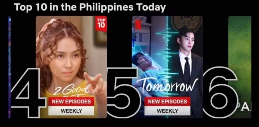 ecarg152902's tweet photo. 2 Good 2 Be True  also enters the Netflix's Overall Top 10 in Philippines at #4! Congratulations team #2G2BT

#KathNiel #KathNielForever
#2Good2BeTrueEP3 on Netflix Philippines &amp; Ep 2 on IWantTFC https://t.co/YiwfqveOju