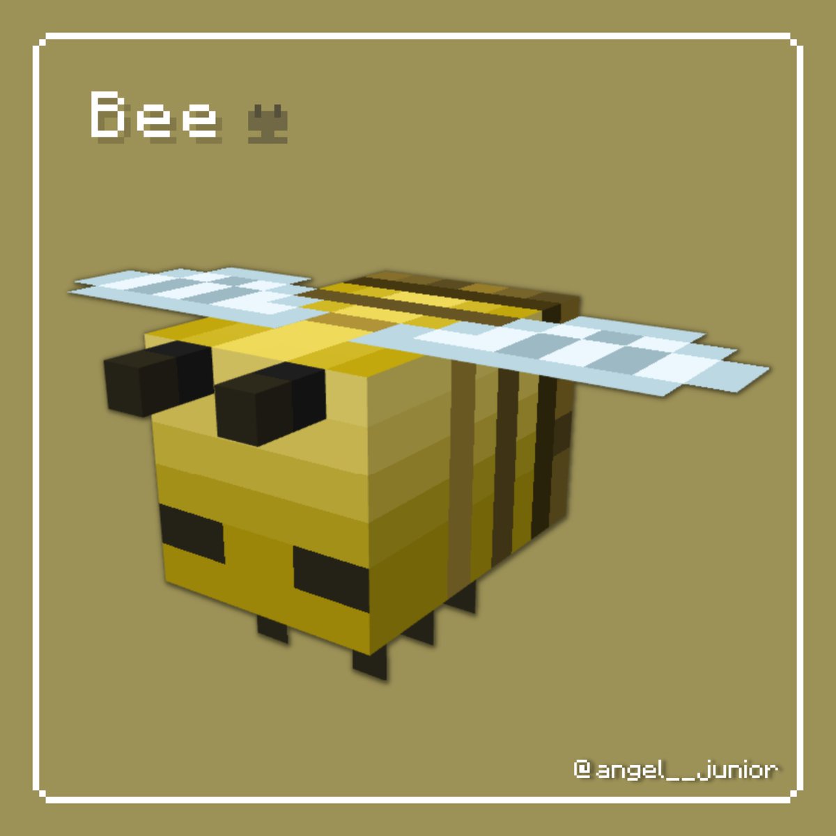 Angel__Junior's tweet photo. I redesigned the bee in @blockbench 🐝​

#minecraft #blockbench #blockbench3D #minecraftart #minecraftmodel #minecraftartist #bee #beemodel #3D #3Dart #3dmodeling #pixelart https://t.co/bc9sVR3j5c