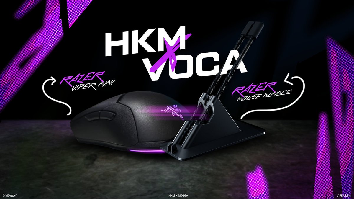 codeHKM's tweet photo. -GIVEAWAY-

1x Razer Viper Mini Ultralight
1x Razer Mouse Bungee

Complete ALL steps to ENTER

📌 Follow @codeHKM @VocaFN 
📌 Like &amp; Retweet
📌 Tag 2 friends in the replies

Ends in 15 days https://t.co/ZPeB1aN0Cz
