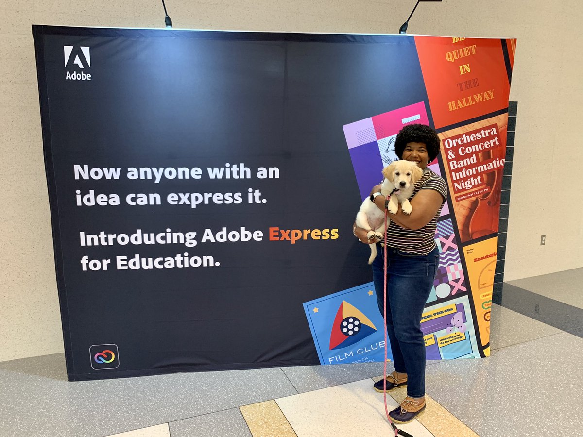 catalystforjoy's tweet photo. Stella attended her first conference on Saturday and she was a hit. #adobecreative #creativityinstitute @AdobeForEdu https://t.co/5UvcHEgKcn