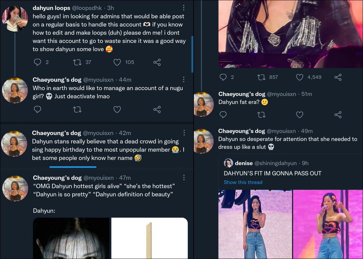 protecttwice_'s tweet photo. 🚨 MASS REPORT 🚨

🔗https://t.co/RlVH1mGPDt

InsuIts DH.

📌Report &amp; block. Do not engage.
> Abûsive or háteful → targeted haràssment,
dìsrespectful or off3nsive
> Suspícious or spâm → f@ke account

#ONCE #ProtectTWICE #트와이스 #TWICE
Comment DONE↓ Please RT. https://t.co/zIHXofe3uV