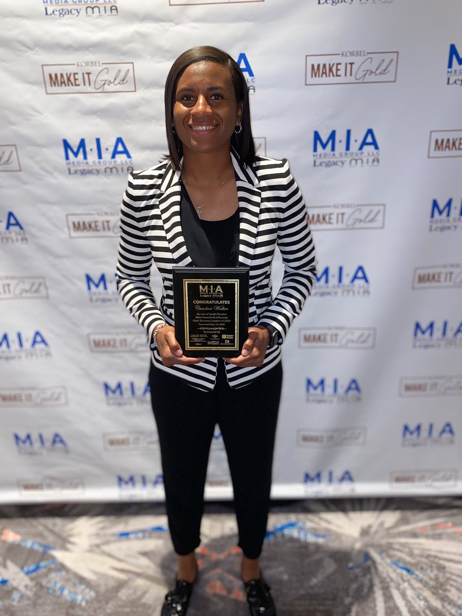 CoachWalkerSTU's tweet photo. Moved to MIA in 2010 to pursue my Masters Degree at STU. 12 yrs later, here we are! Last night, I was recognized as one of South Florida’s Most Influential &amp; Powerful Black Professionals. Thankful for my support system and my @StThomasUniv family. This doesn’t happen w/o you! 🙏🏾 https://t.co/o1NkPY33zG