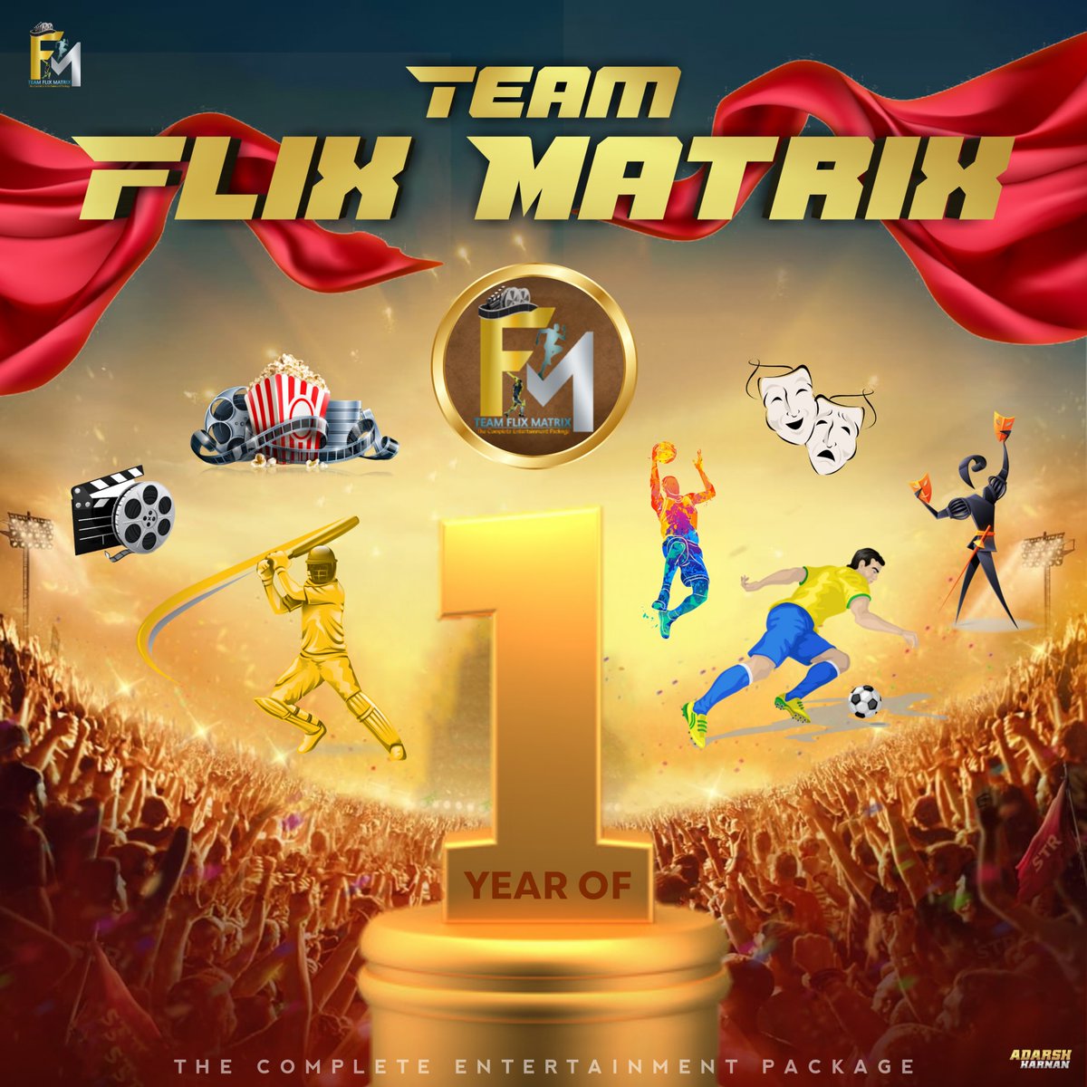 TeamFlixMatrix's tweet photo. Hereβs the CDP of @TeamFlixMatrix Completing 1 Fabulous Year πβ€οΈ
#1YearOfTeamFlixMatrix
Thank You All for Your Supports β€οΈ
CDP Design : @Adarsh_karnan
#TeamFlixMatrix #TFM #NewProfilePic #MyTwitterAnniversary https://t.co/ffwUzLHqa7