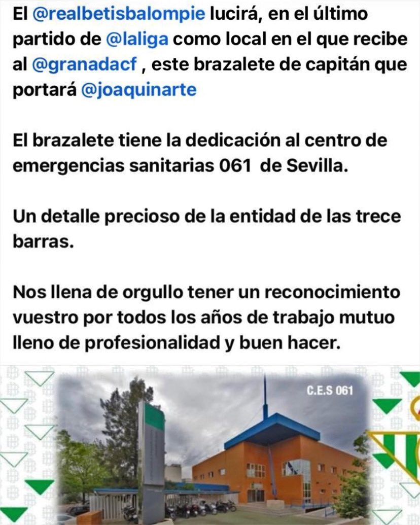 10 años dando servicio al Betis  2 paradas cardiorespiratorias reanimadas en los últimos meses y más en años anteriores.  Por muchos años más !!! 🧡💚