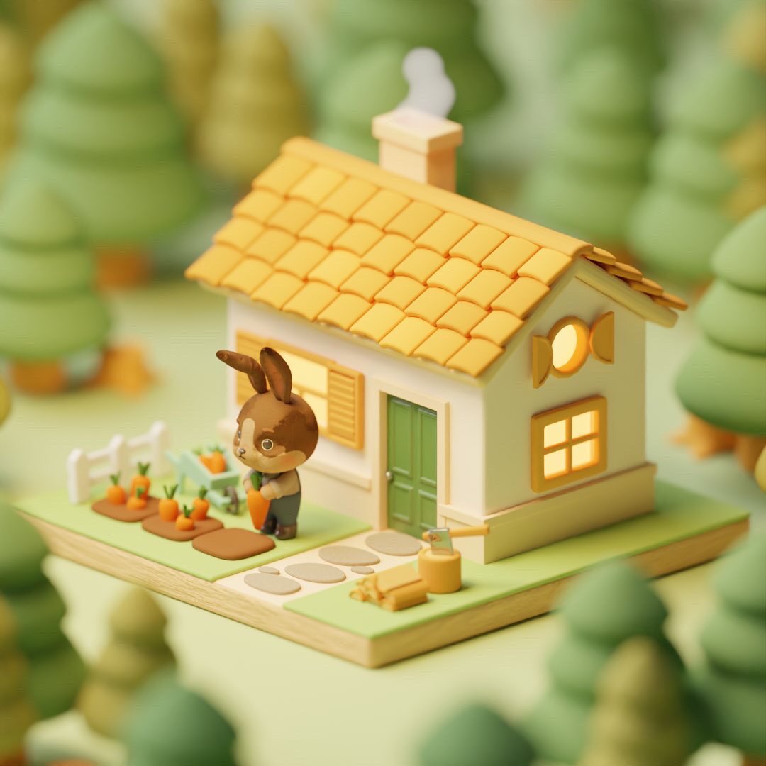 poyofview's tweet photo. Mr. Bunny and his tiny home

#blender #Blender3d #b3d #3danimation #3dart #blenderender https://t.co/tHgTKhd8wc