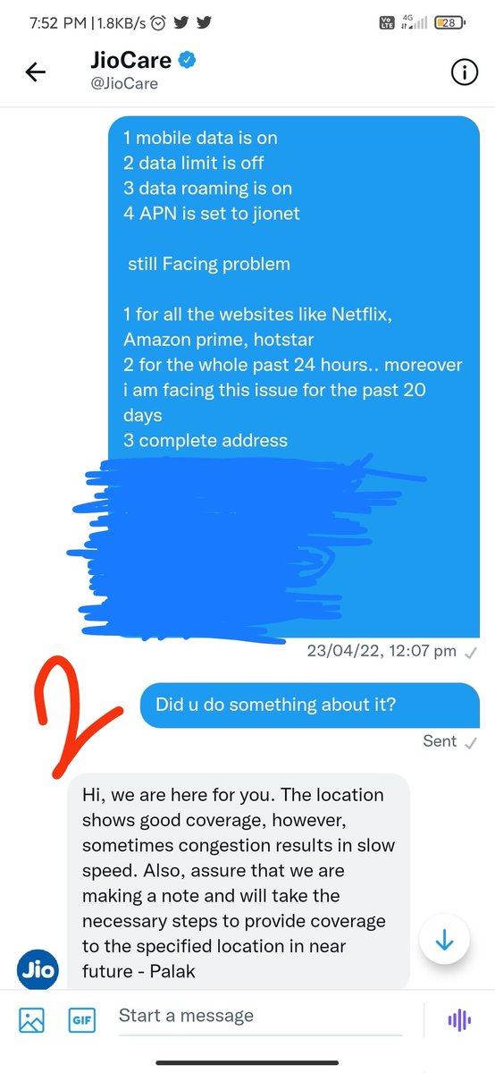 Bundeli_Mora's tweet photo. Hello @TRAI @jagograhakjago @ConsumerReports @DoT_India 

I am a simple telecom user paying my dues on time and still not getting network coverage despite calling and reporting about the issue several times. This is the thread about my conversation with @JioCare 
1/n https://t.co/Utsds0BCF6