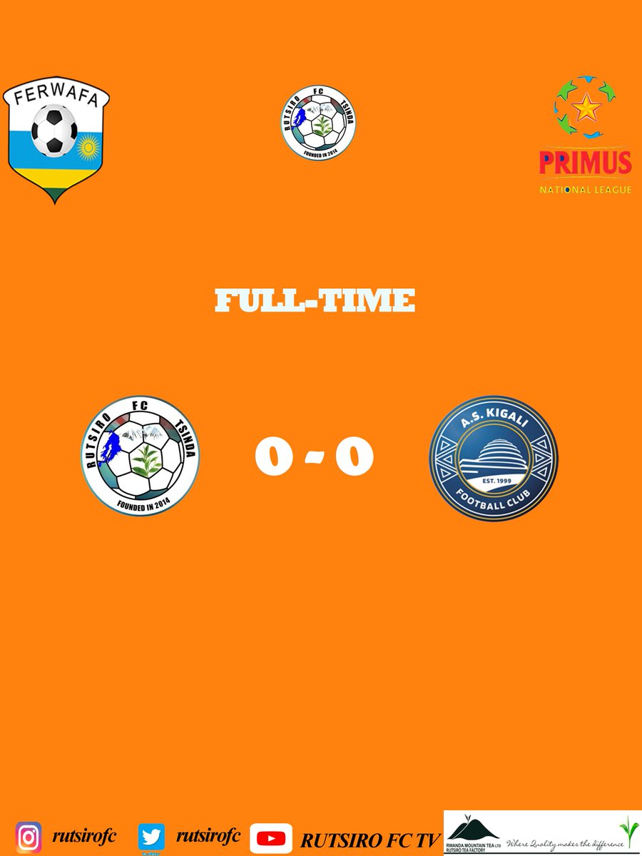 rutsirofc's tweet photo. FULL-TIME
RUTSIRO FC0โฃ-0โฃ AS KIGALI
#RUTASK
#RutsiroFcTSINDA https://t.co/nlXdtxsAyU