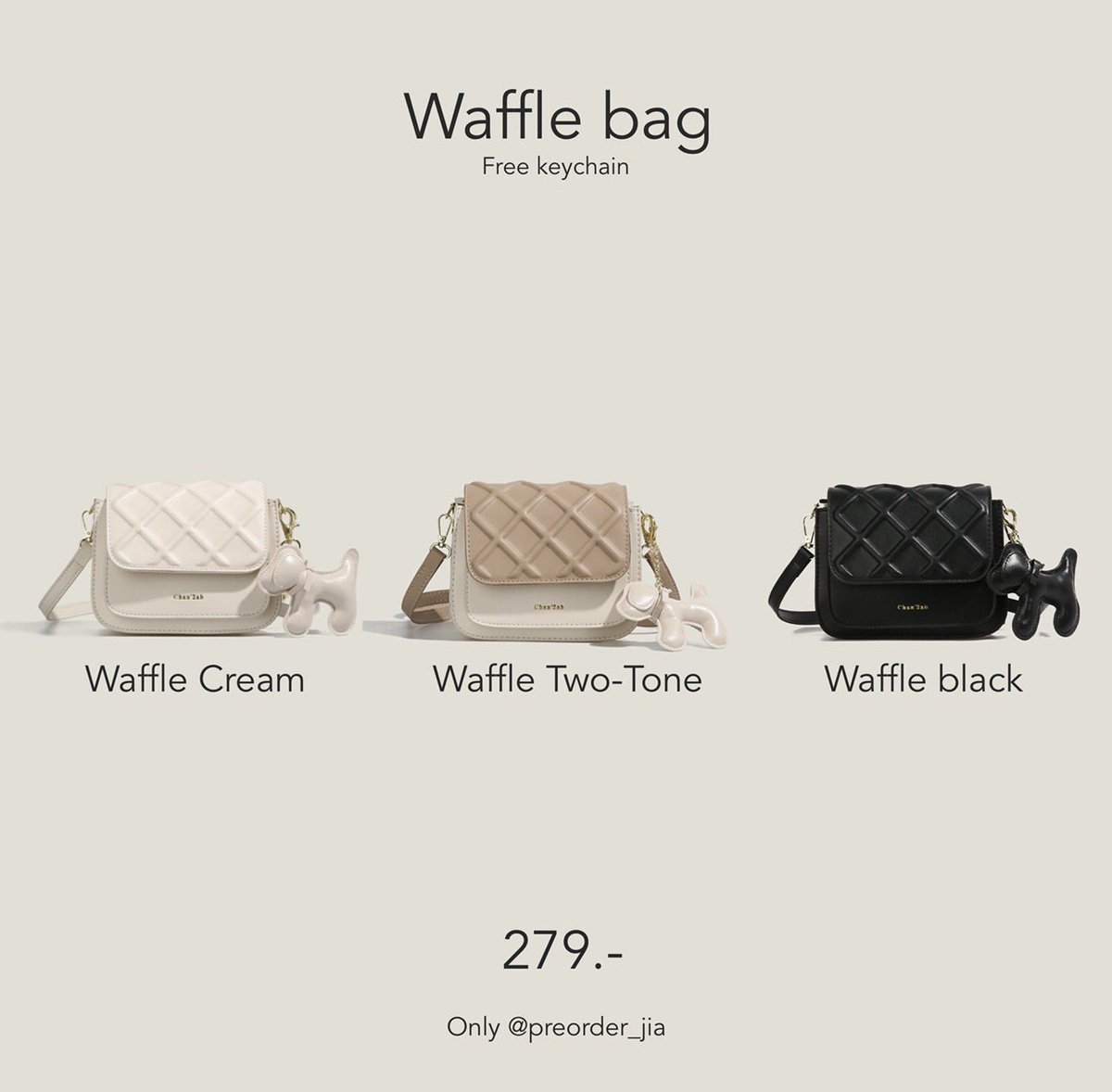 preorder_jia's tweet photo. แจกกระเป๋า Waffle bag 1 ใบ

รี+ฟอล

ประกาศพรุ่งนี้(วันปิดพรี) เมนชั่นสีที่ชอบด้วยน้า✨ https://t.co/o1qa6Kt77v