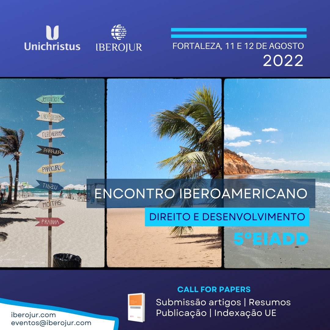 iberojur's tweet photo. A 5a edição do EIADD acontecerá na linda e contagiante cidade de #Fortaleza, Ceará, e a anfitriã será a @Uni_Christus 
▶️ Informações em: https://t.co/87QAp3LiTe https://t.co/95mOmZ9gNj